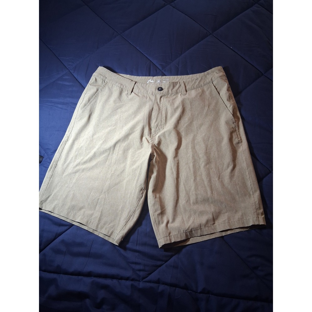 Rusty‎ Mens Tan Heather Hybrid Walk Shorts Size 36 Quick Dry Surf Casual